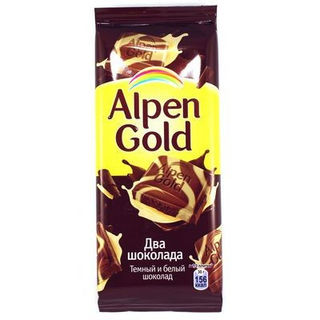 Шоколад Альпен Голд из темного и белого шоколада 90 г